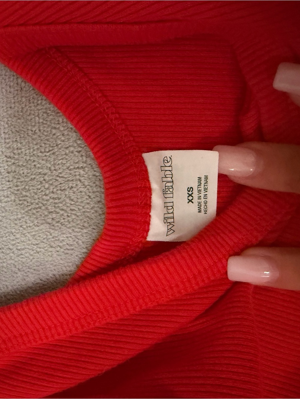 wild fable Bright Red Ribbed Tank Top - Picture 2 of 2